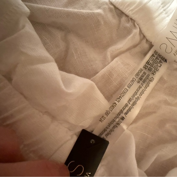 Victoria’s Secret White Linen Blend Drawstring Shorts NWT Size L - Picture 8 of 11